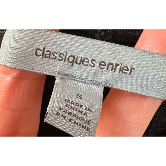 Classiques Entier Button Front Cardigan Top Size Small Women’s Black - Picture 4 of 8